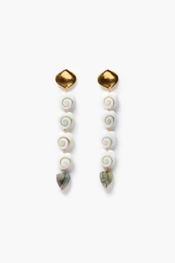 Amour Spiral Tiered Earrings Labradorite