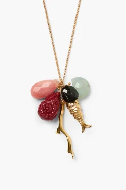 Anemone Charm Necklace Multi