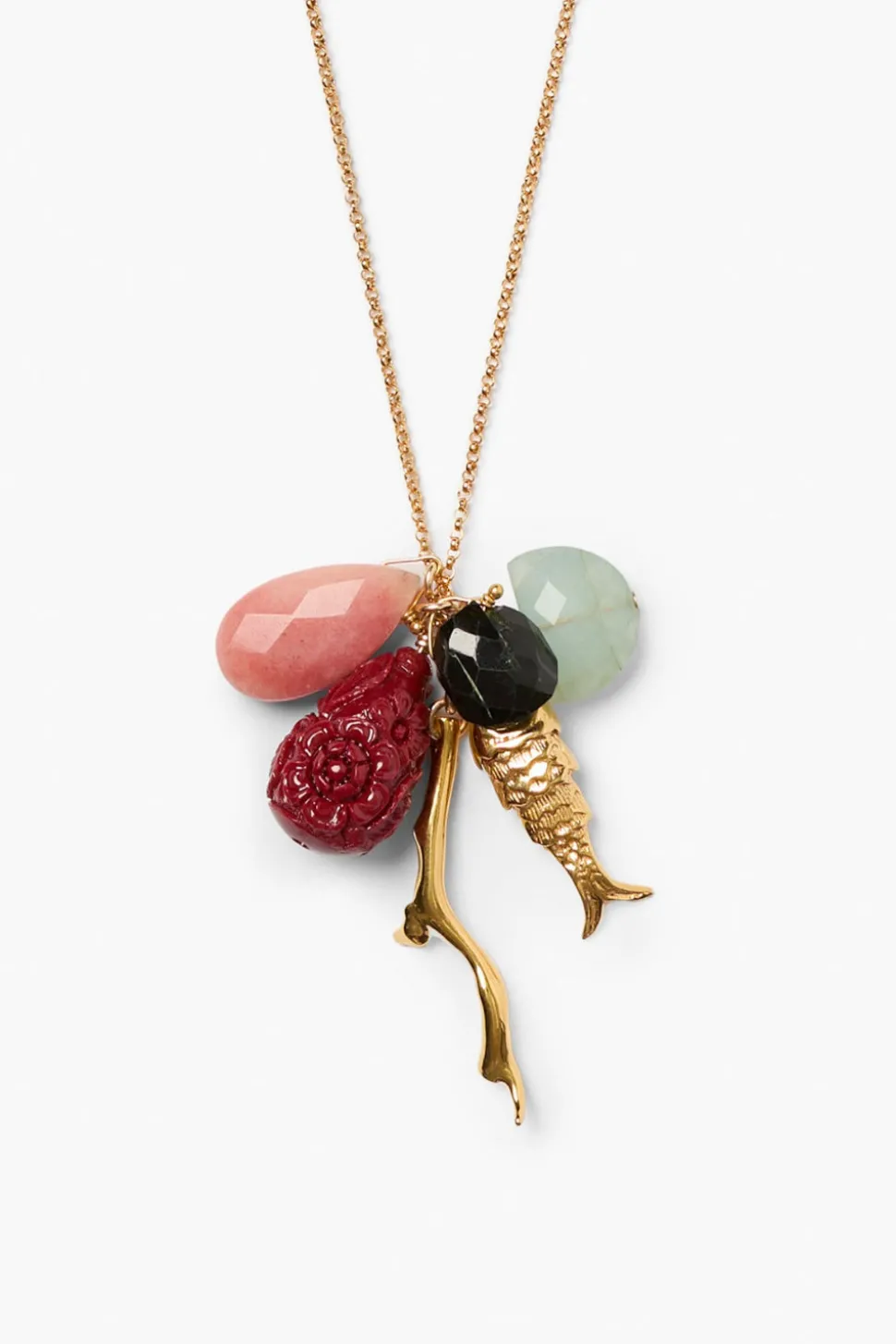 Anemone Charm Necklace Multi