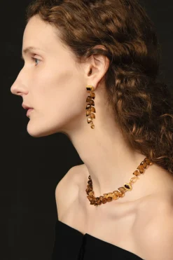 Angie Earrings Whiskey Quartz