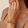 Antica Triple Naked Wrap Bracelet Champagne Pearl