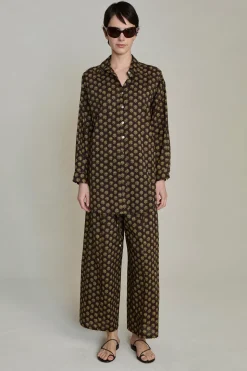 Astrid Block Print Set Brown