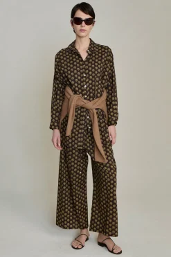 Astrid Block Print Set Brown