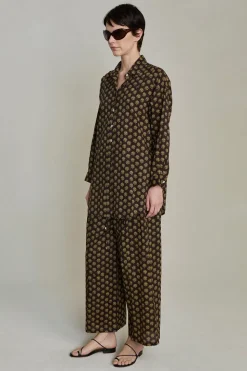 Astrid Block Print Set Brown