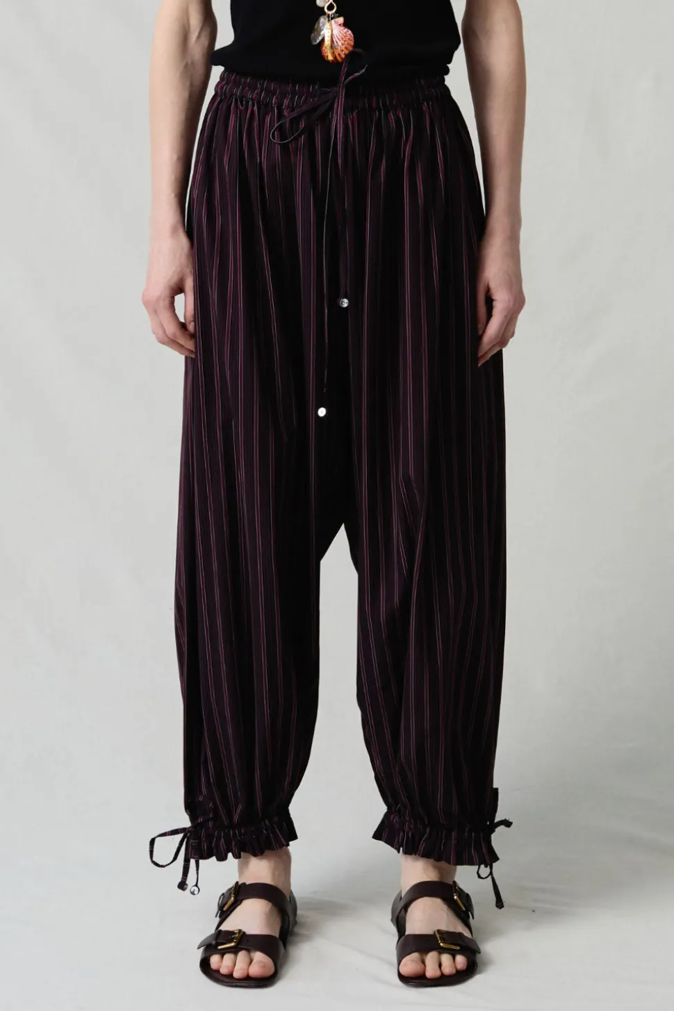 Balloon Pant Black Stripe