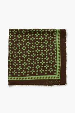 Beaded Floral Bandana Espresso