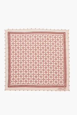Beaded Floral Bandana Pink Sand