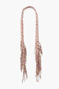 Beaded Skinny Scarf Pink Sand