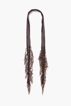 Beaded Skinny Scarf Sapphire