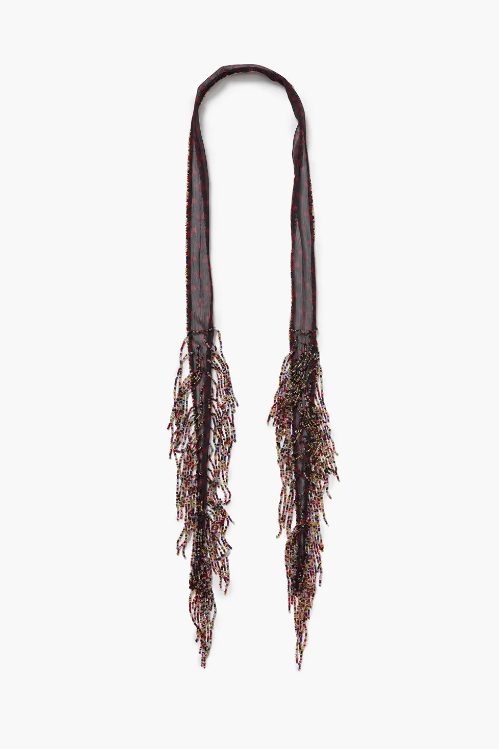 Beaded Skinny Scarf Sapphire