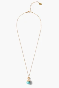 Bell Pendant Necklace Turquoise