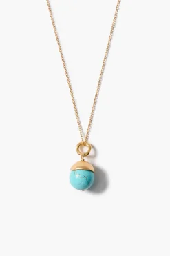 Bell Pendant Necklace Turquoise