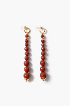 Bell Tower Earrings Red Jasper