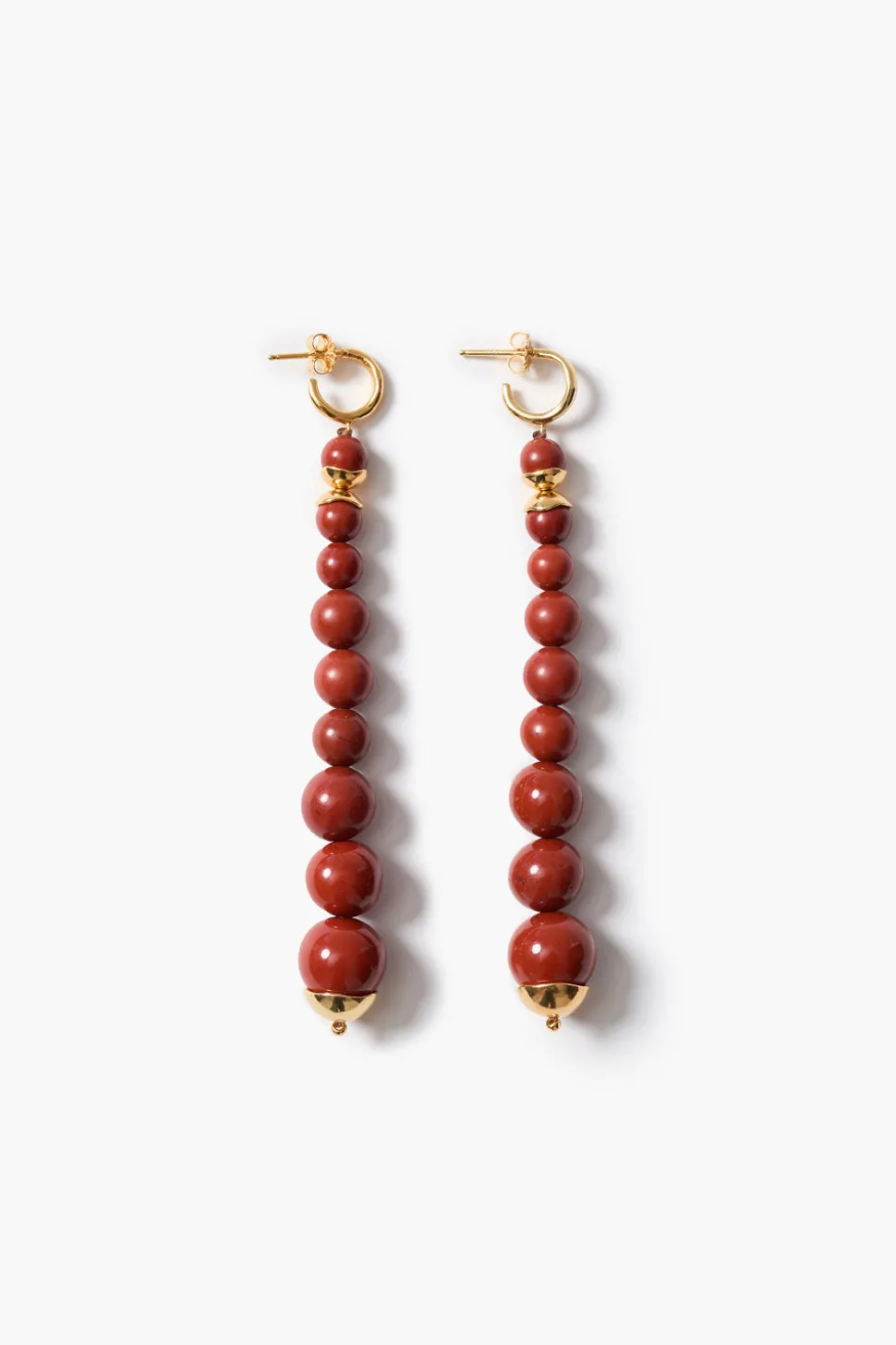 Bell Tower Earrings Red Jasper