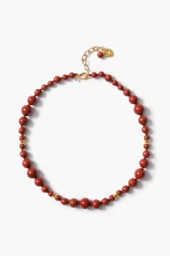 Bell Tower Necklace Red Jasper