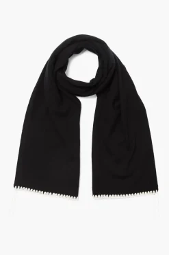 Blanket Stitch Scarf Black