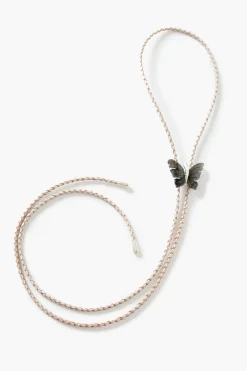 Butterfly Bolo Tie Necklace Labradorite