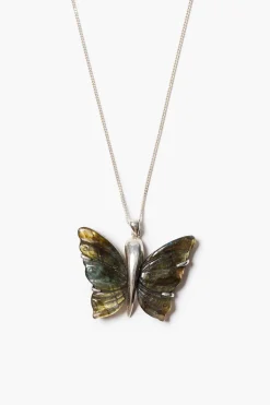 Butterfly Necklace Labradorite