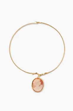 Cameo Collar Necklace Gold