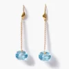Camille Drop Earrings Blue Topaz