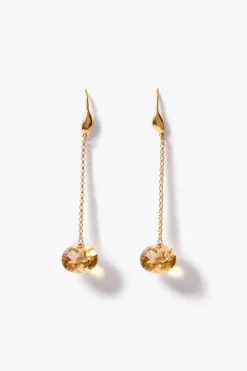 Camille Drop Earrings Citrine