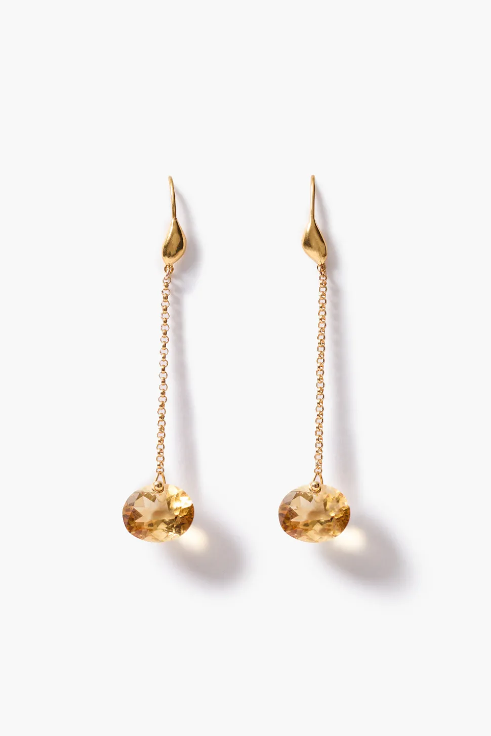 Camille Drop Earrings Citrine
