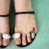 Caprice Crystal Toe Ring Emerald