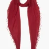 Cashmere and Silk Scarf Biking Red