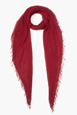 Cashmere and Silk Scarf Biking Red