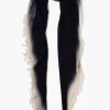 Cashmere and Silk Scarf Black Burnout