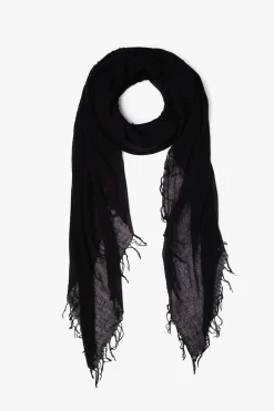 Cashmere and Silk Scarf Black