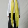 Cashmere and Silk Scarf Blazing Yellow