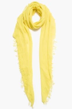 Cashmere and Silk Scarf Blazing Yellow