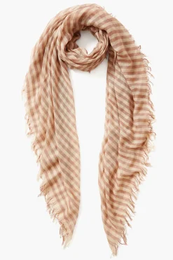 Cashmere and Silk Scarf Cognac Linea