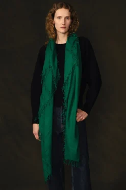 Cashmere and Silk Scarf Emerald