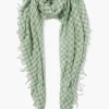 Cashmere and Silk Scarf English Ivy Gingham
