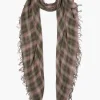Cashmere and Silk Scarf Forest Plaid