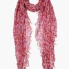 Cashmere and Silk Scarf Fuchsia Pink Paisley