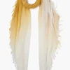 Cashmere and Silk Scarf Honey Dip Dyed