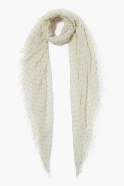 Cashmere and Silk Scarf Honey Dot