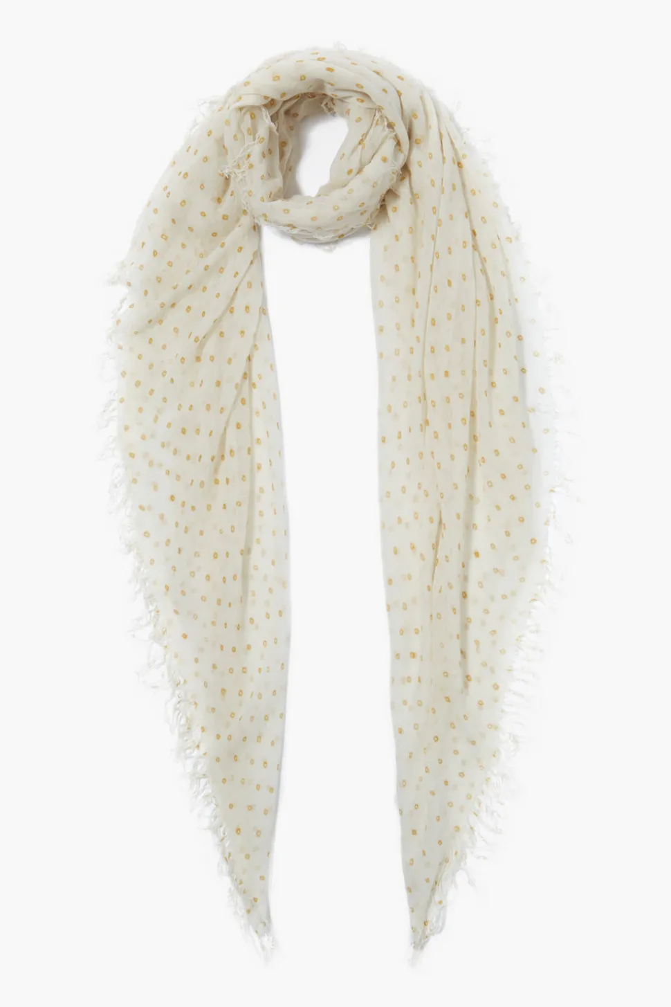 Cashmere and Silk Scarf Honey Dot