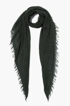 Cashmere and Silk Scarf Kombu Green