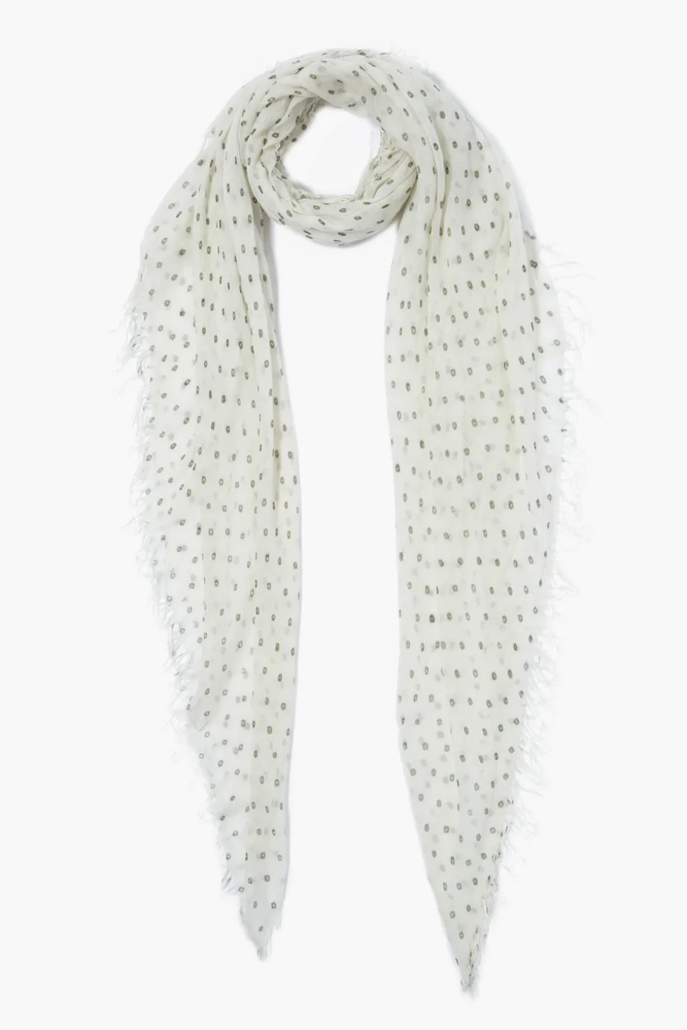 Cashmere and Silk Scarf Kombu Dot