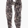 Cashmere and Silk Scarf Mahogany Zebra