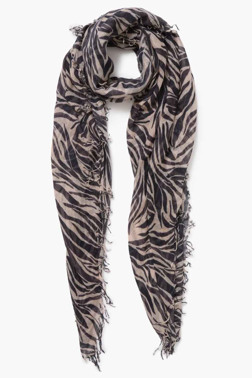 Cashmere and Silk Scarf Mahogany Zebra