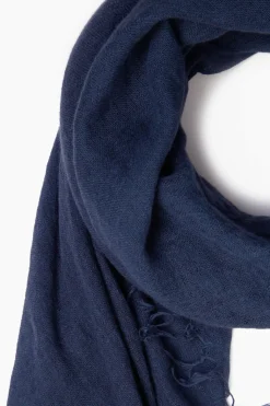 Cashmere and Silk Scarf Medieval Blue