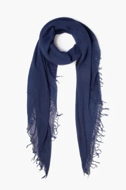 Cashmere and Silk Scarf Medieval Blue