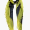 Cashmere and Silk Scarf Midnight Navy Burnout