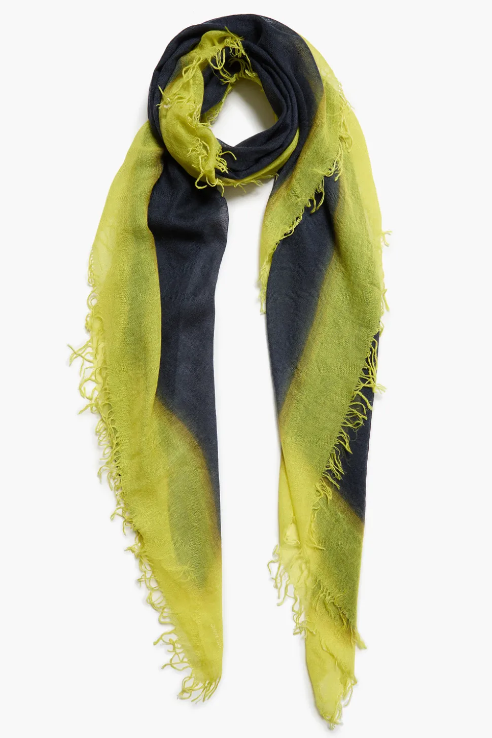 Cashmere and Silk Scarf Midnight Navy Burnout