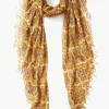 Cashmere and Silk Scarf Mineral Yellow Crux